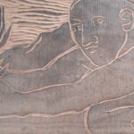 Jane Mowat Figure and Flower relief (detail)