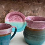Rosie Boylan - Turquoise and Raspberry Mugs